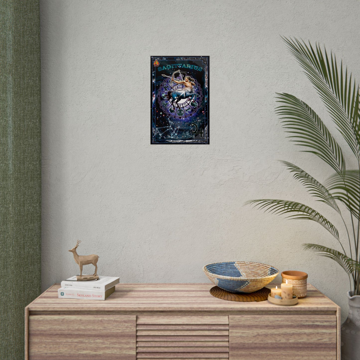 Sagittarius Zodiac Rolled Poster, Astrological Art Print, Horoscope Decor, Gift for Astrology Lovers, Celestial Wall Art, Cosmic Home Decor
