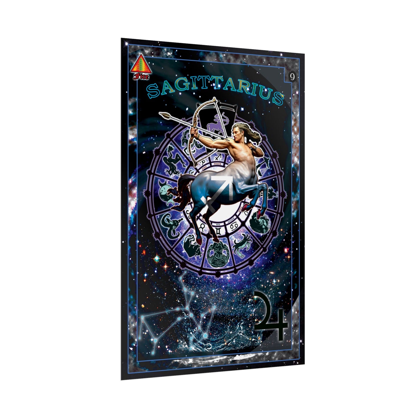 Sagittarius Zodiac Rolled Poster, Astrological Art Print, Horoscope Decor, Gift for Astrology Lovers, Celestial Wall Art, Cosmic Home Decor