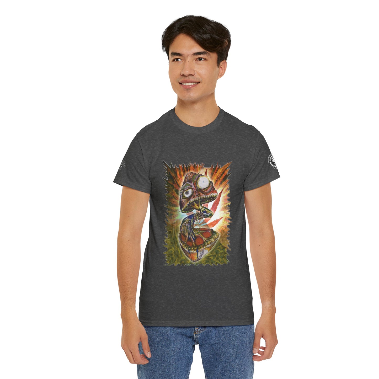 Psychedelic Mushroom Unisex Tee - Vibrant Colors Abstract Design