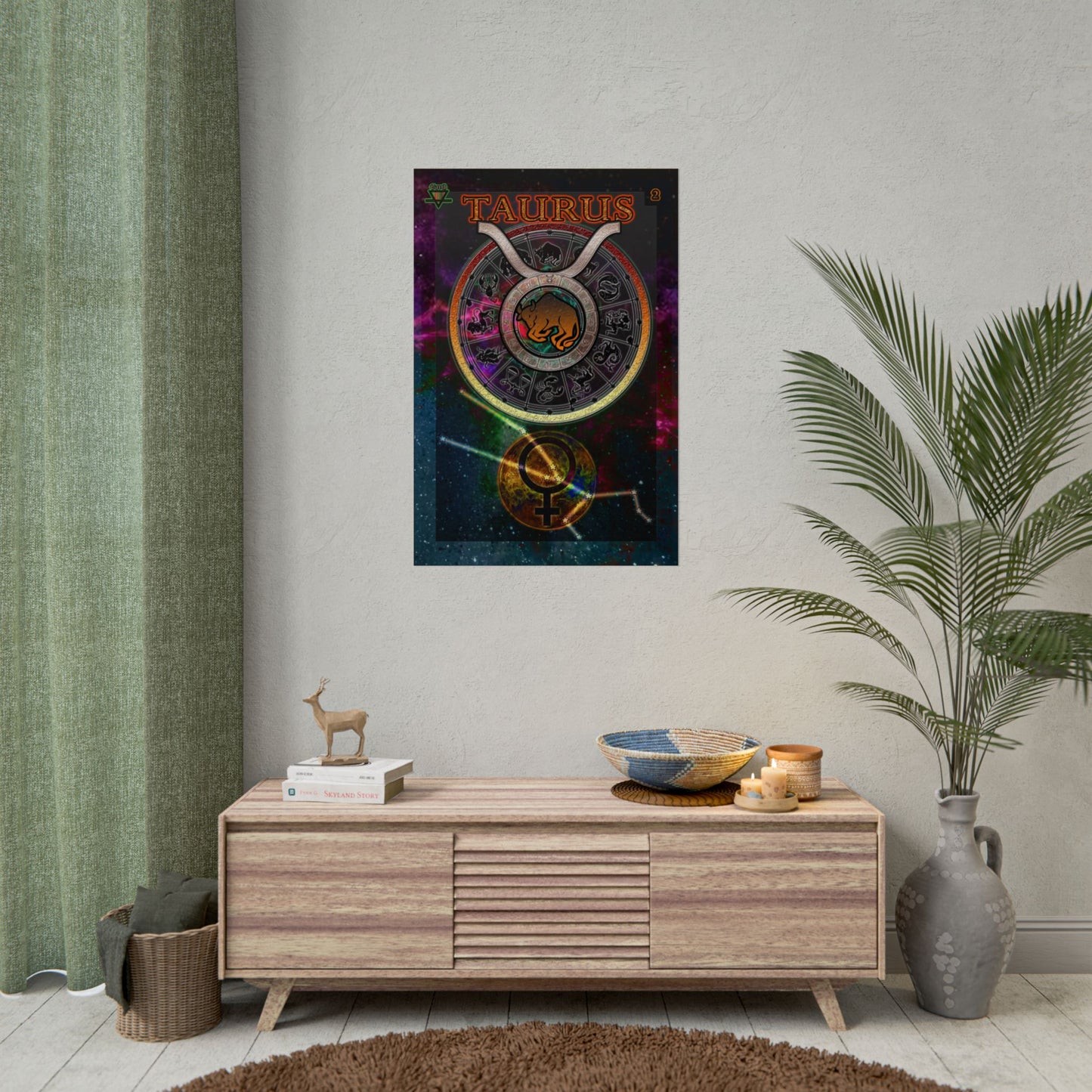 Taurus Zodiac Rolled Posters, Astrological Decor, Astrology Gift, Wall Art Prints, Horoscope Decor, Zodiac Sign Art
