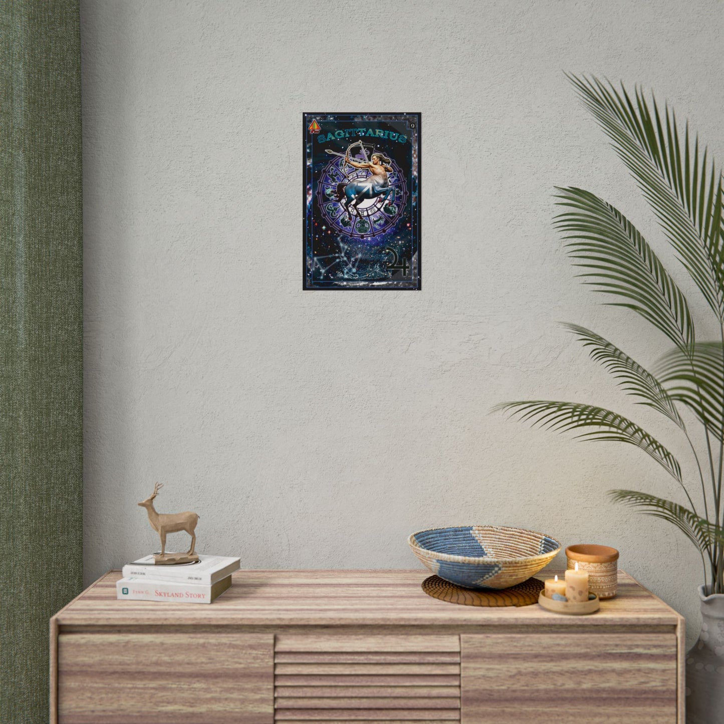 Sagittarius Zodiac Rolled Poster, Astrological Art Print, Horoscope Decor, Gift for Astrology Lovers, Celestial Wall Art, Cosmic Home Decor