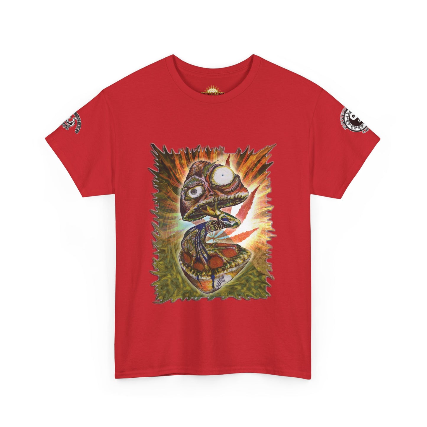 Psychedelic Mushroom Unisex Tee - Vibrant Colors Abstract Design