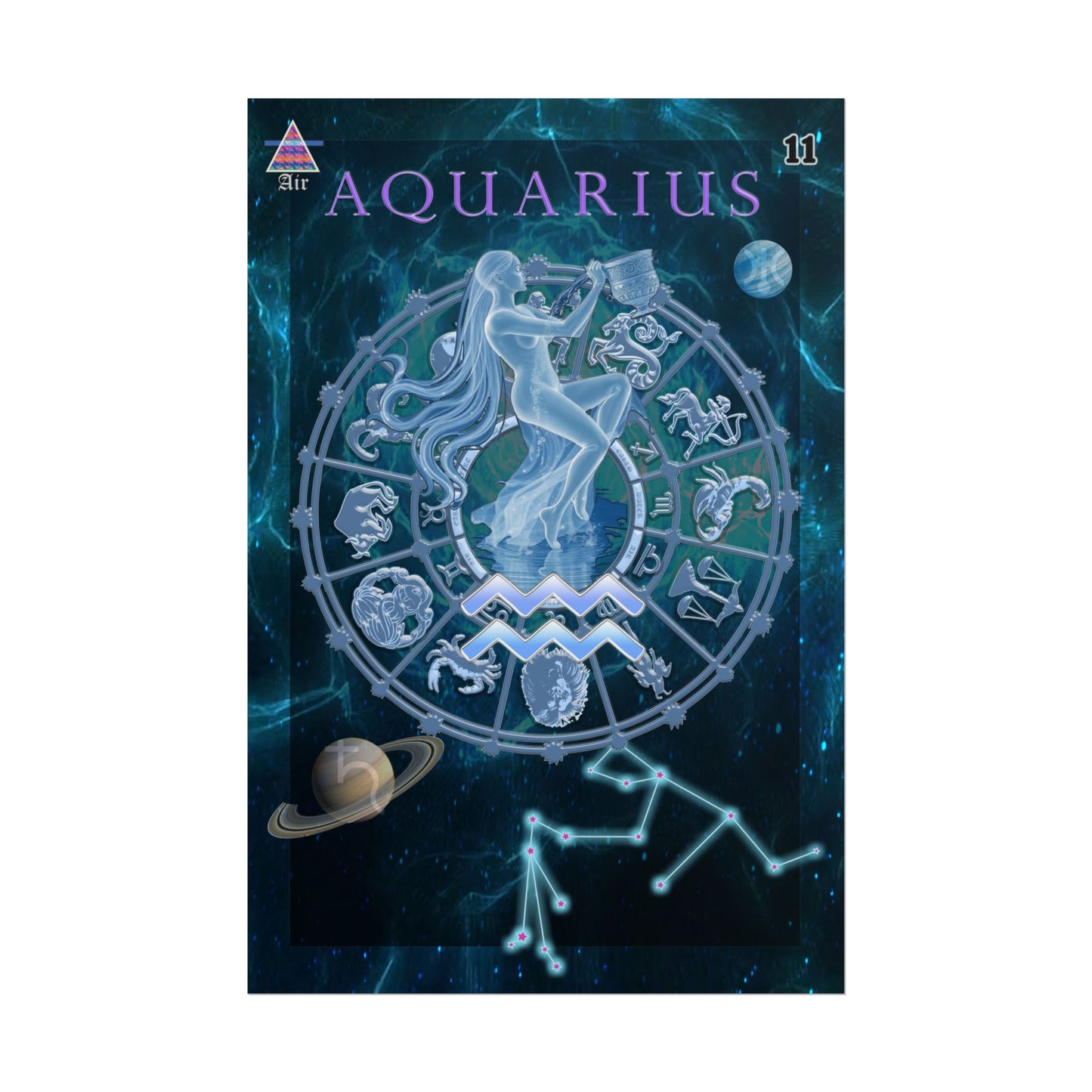 Aquarius Zodiac Poster