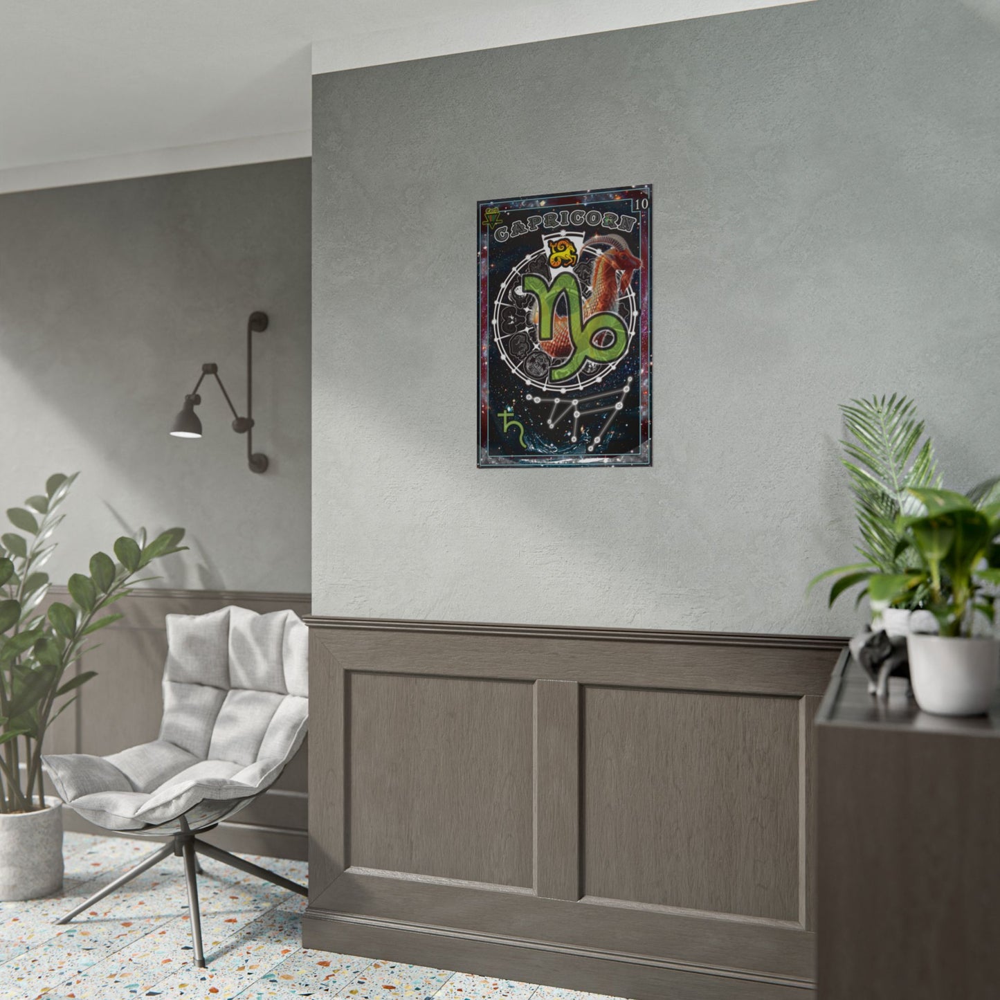 Capricorn Zodiac Rolled Posters - Astrological Wall Art, Horoscope Decor, Capricorn Gifts, Celestial Art Prints, Astrology Home Decor