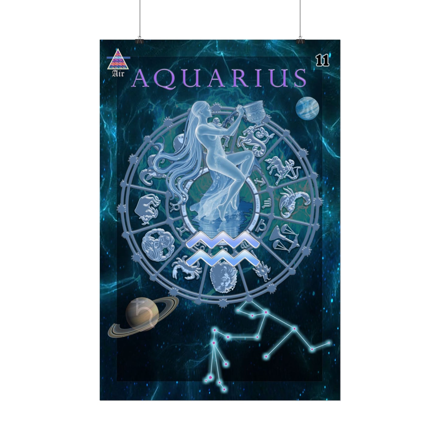 Aquarius Zodiac Poster
