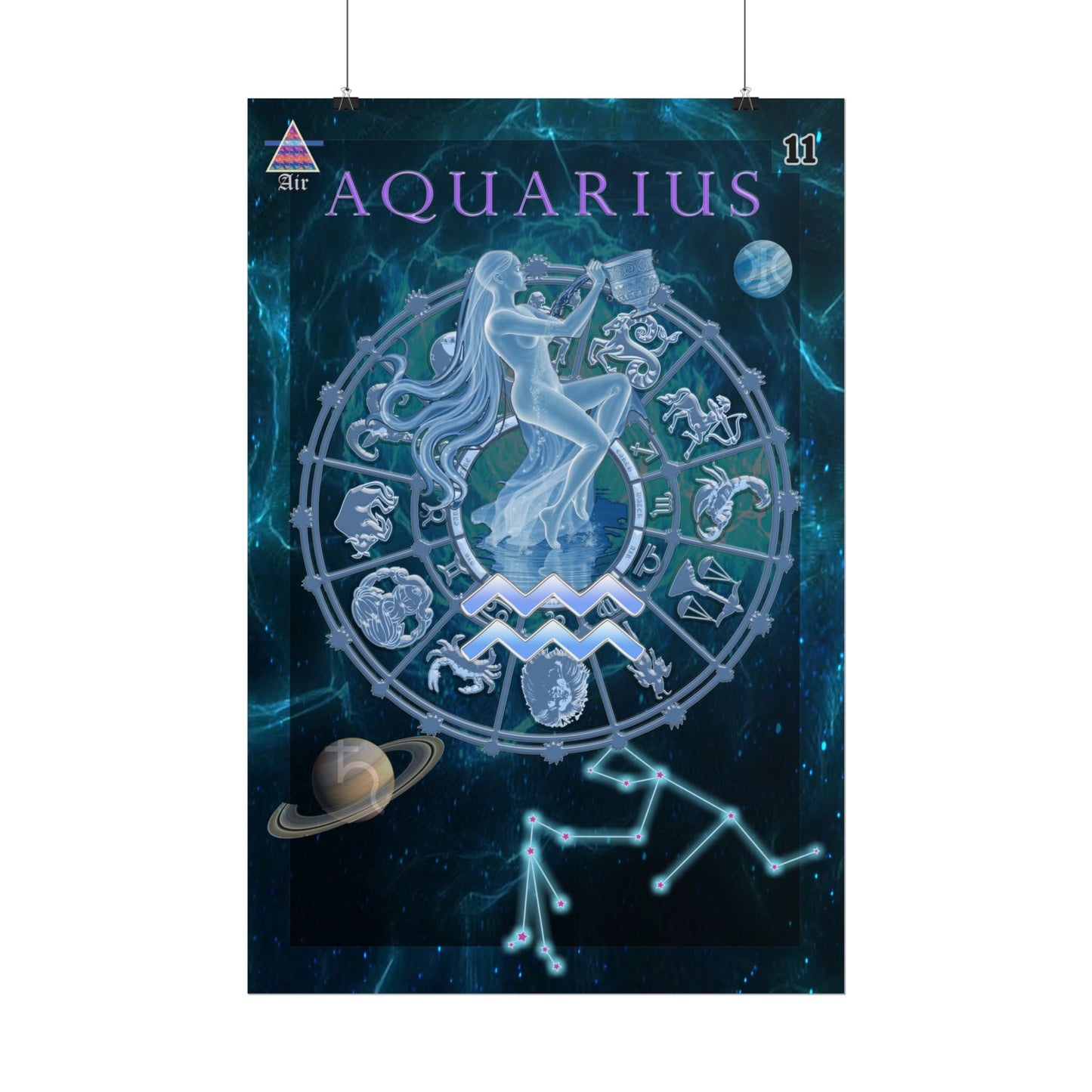 Aquarius Zodiac Poster