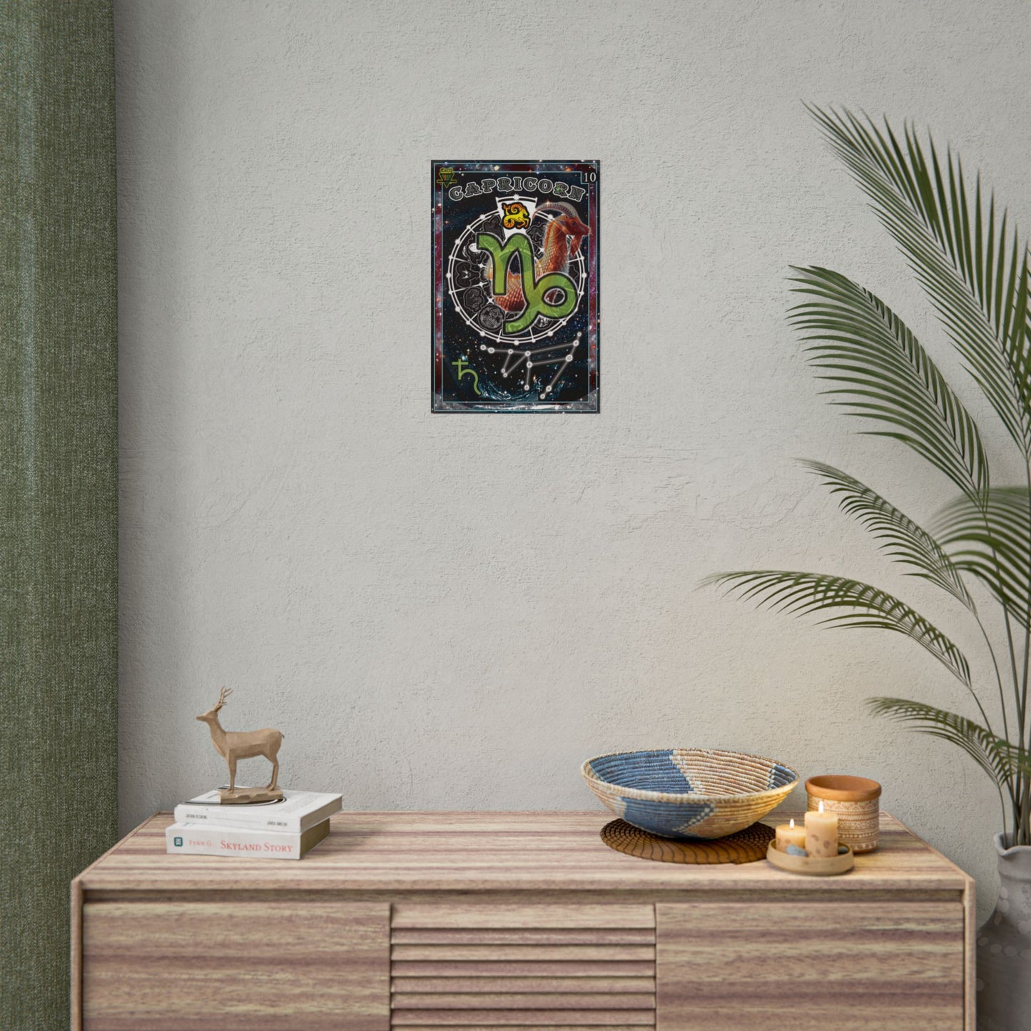 Capricorn Zodiac Rolled Posters - Astrological Wall Art, Horoscope Decor, Capricorn Gifts, Celestial Art Prints, Astrology Home Decor