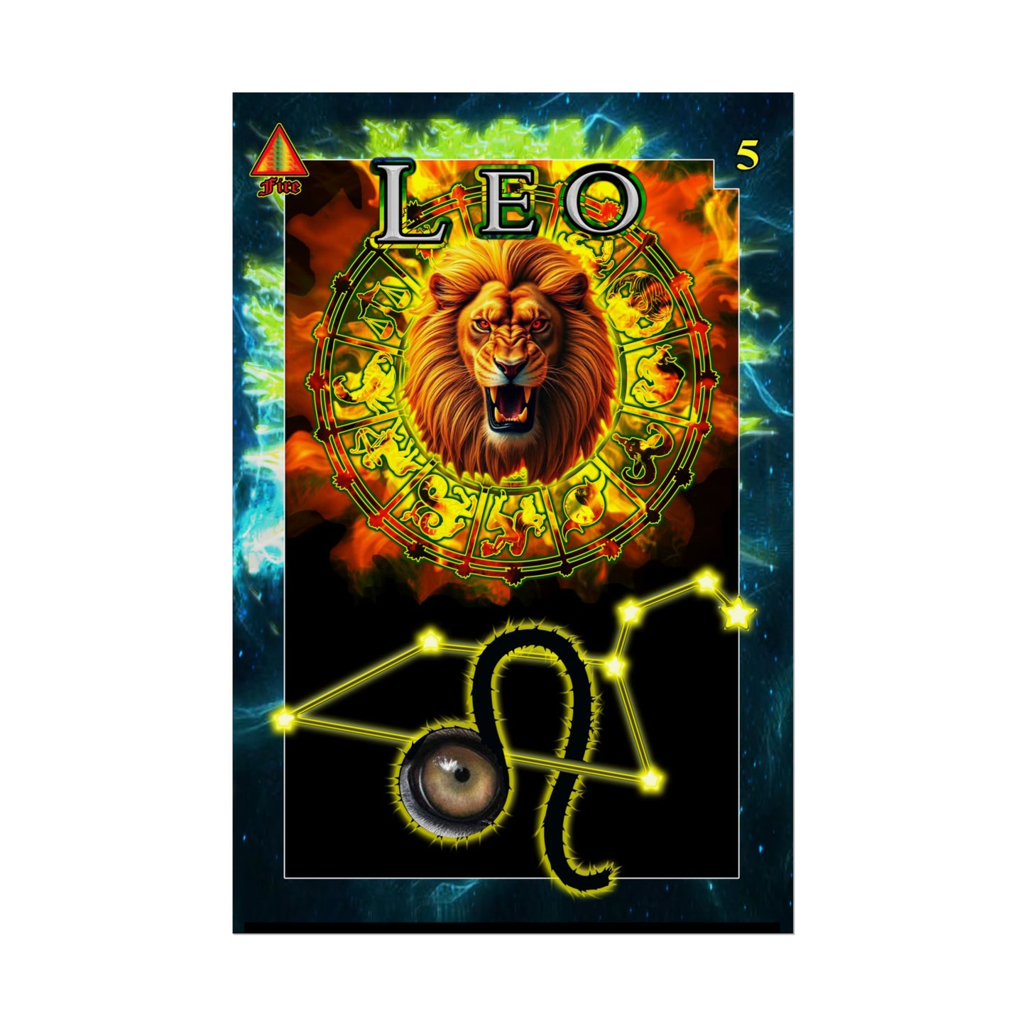 Astrological Poster, Zodiac Wall Art, Leo Decor, Horoscope Gift, Astrology Print