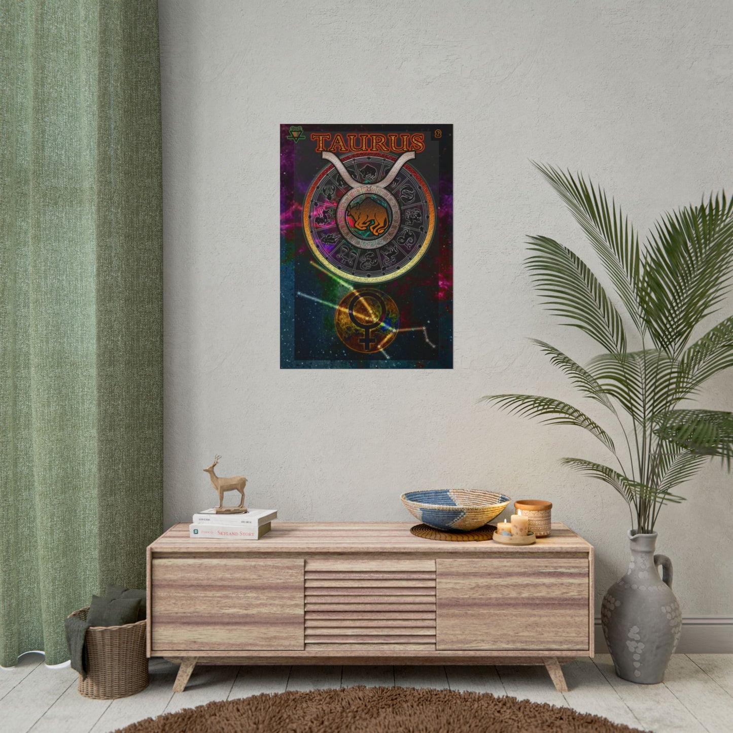 Taurus Zodiac Rolled Posters, Astrological Decor, Astrology Gift, Wall Art Prints, Horoscope Decor, Zodiac Sign Art
