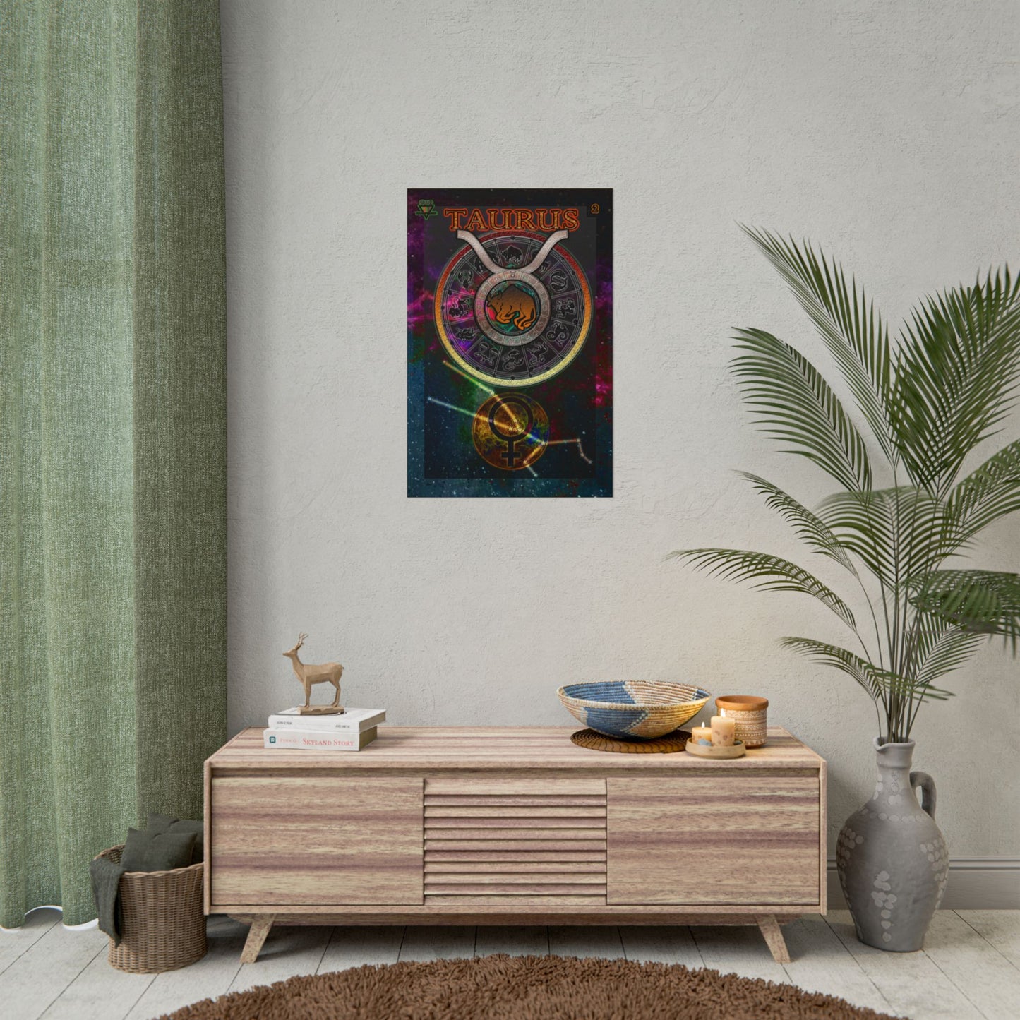 Taurus Zodiac Rolled Posters, Astrological Decor, Astrology Gift, Wall Art Prints, Horoscope Decor, Zodiac Sign Art