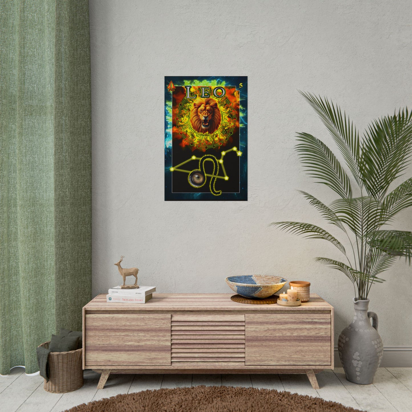 Astrological Poster, Zodiac Wall Art, Leo Decor, Horoscope Gift, Astrology Print