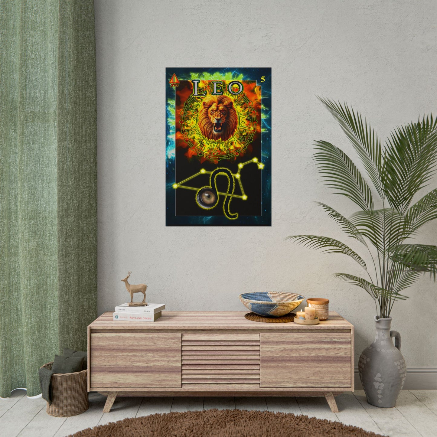 Astrological Poster, Zodiac Wall Art, Leo Decor, Horoscope Gift, Astrology Print