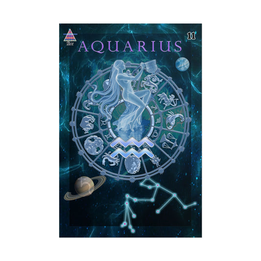 Aquarius Zodiac Poster