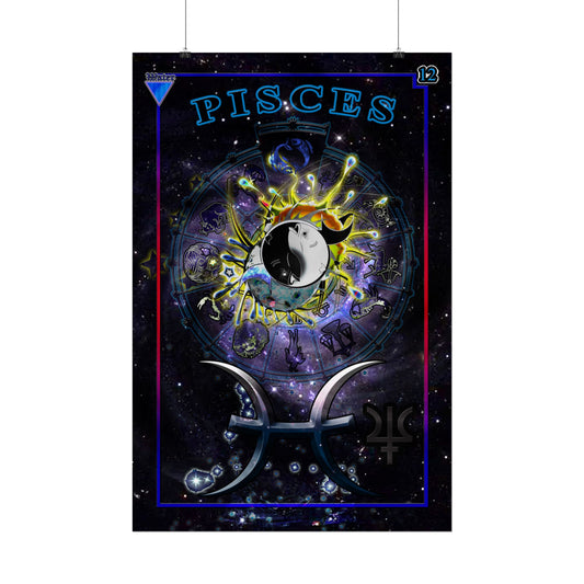 Pisces Astrological Poster Wall Art