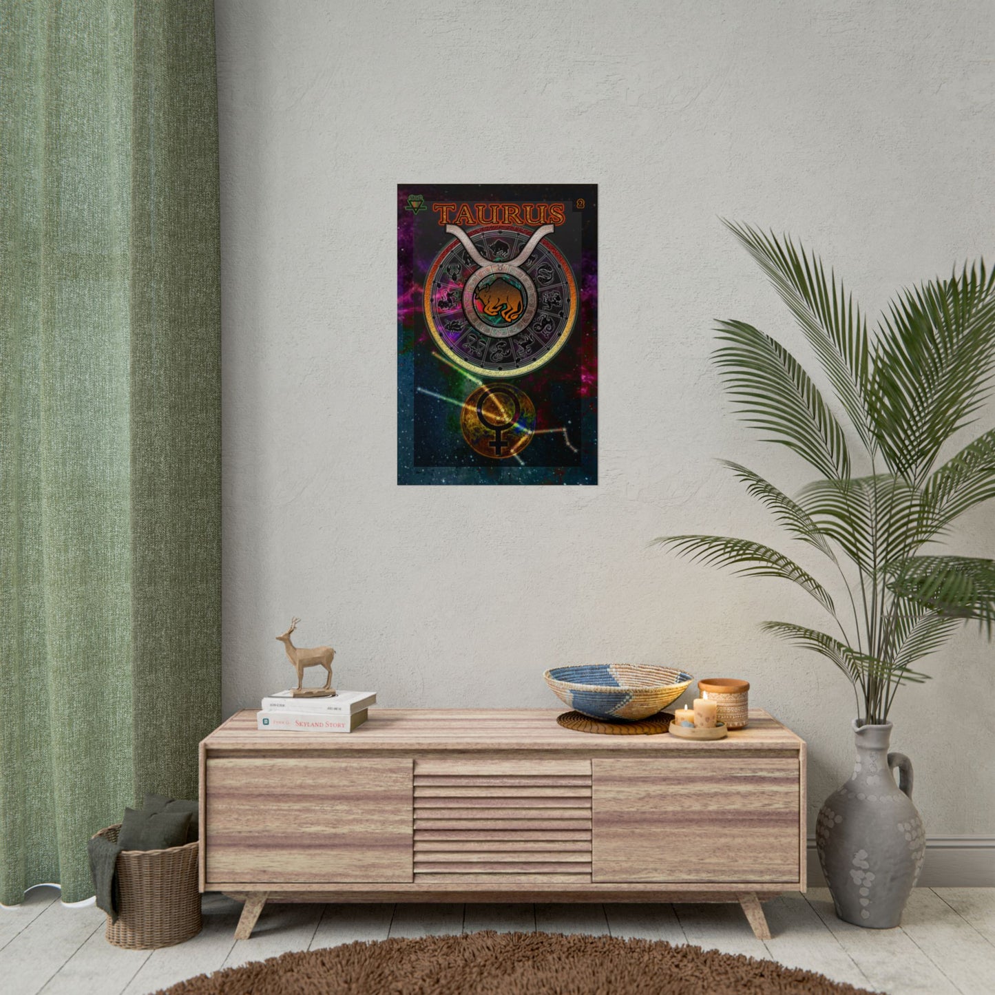 Taurus Zodiac Rolled Posters, Astrological Decor, Astrology Gift, Wall Art Prints, Horoscope Decor, Zodiac Sign Art