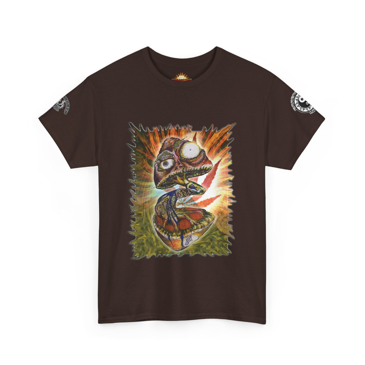Psychedelic Mushroom Unisex Tee - Vibrant Colors Abstract Design