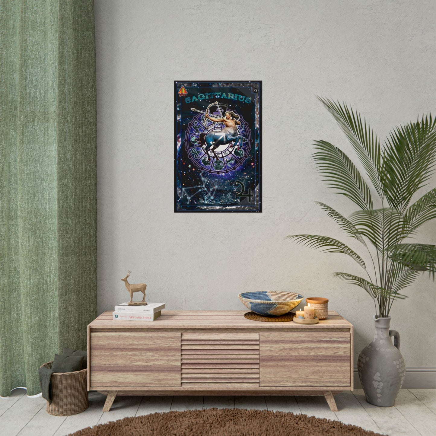 Sagittarius Zodiac Rolled Poster, Astrological Art Print, Horoscope Decor, Gift for Astrology Lovers, Celestial Wall Art, Cosmic Home Decor