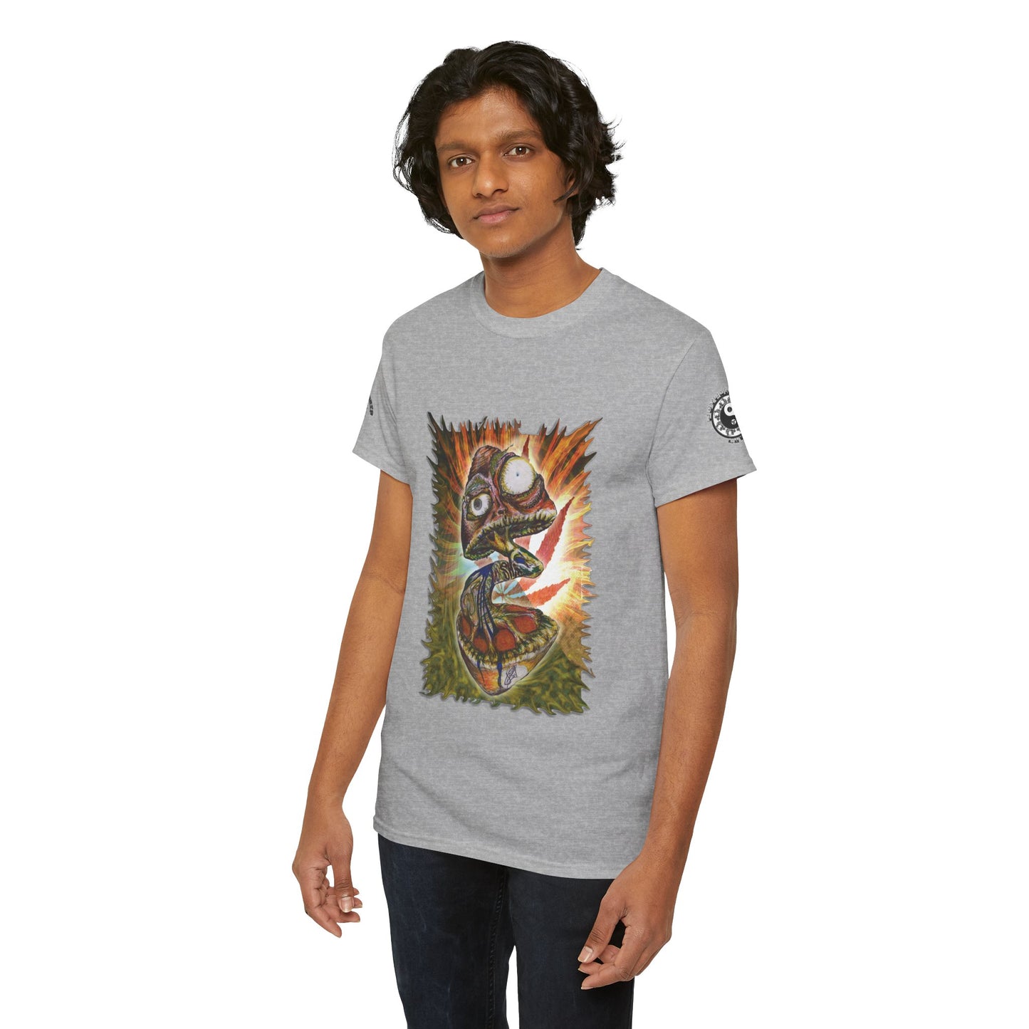 Psychedelic Mushroom Unisex Tee - Vibrant Colors Abstract Design