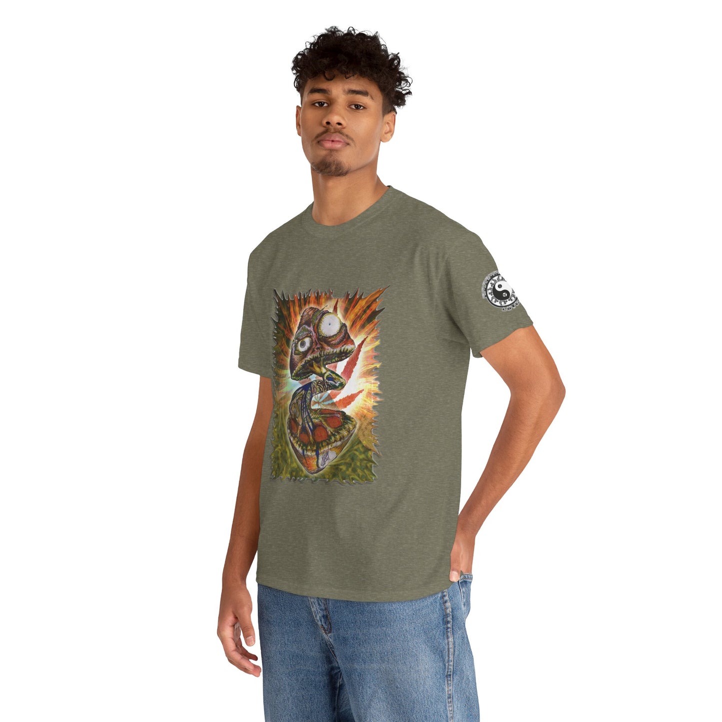 Psychedelic Mushroom Unisex Tee - Vibrant Colors Abstract Design