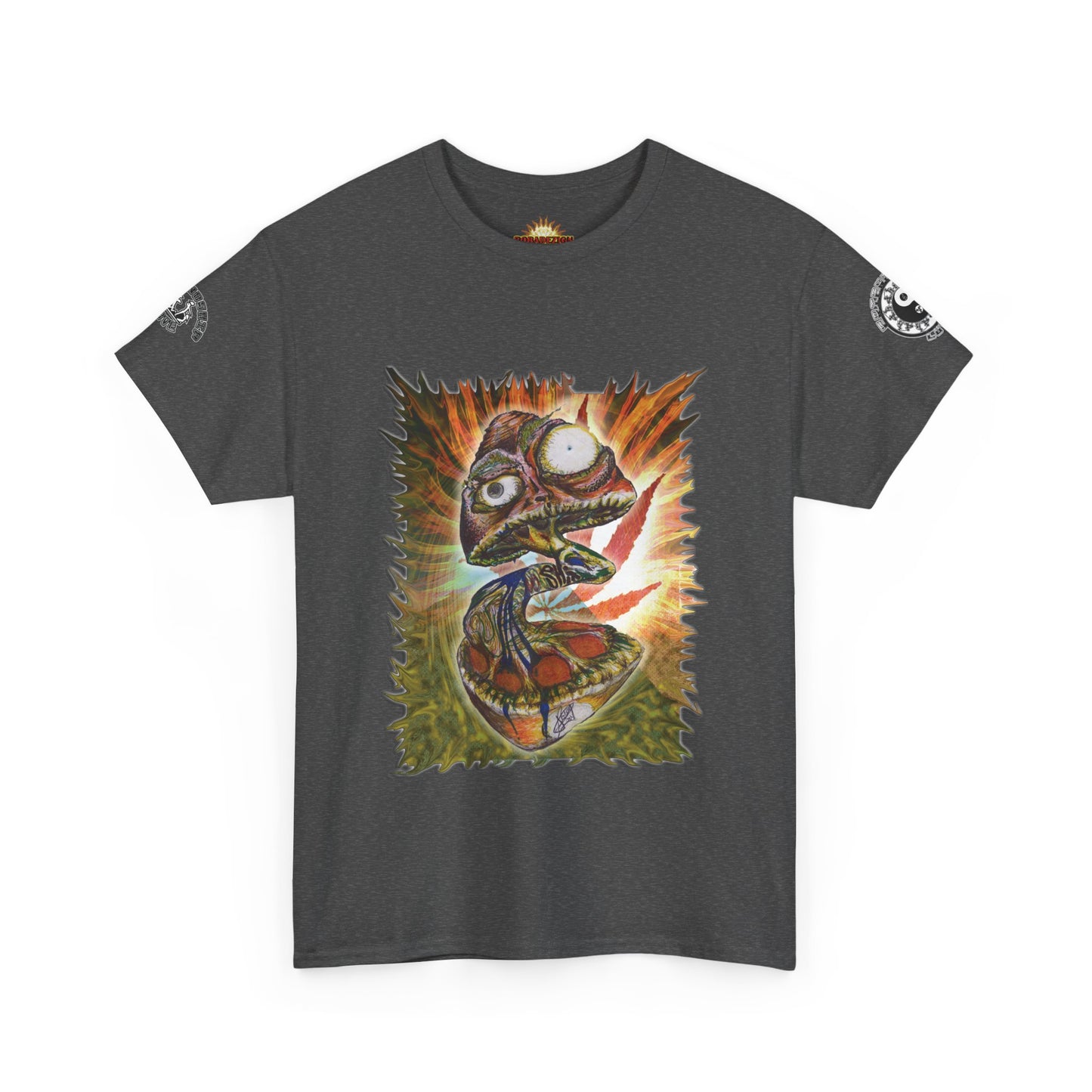 Psychedelic Mushroom Unisex Tee - Vibrant Colors Abstract Design