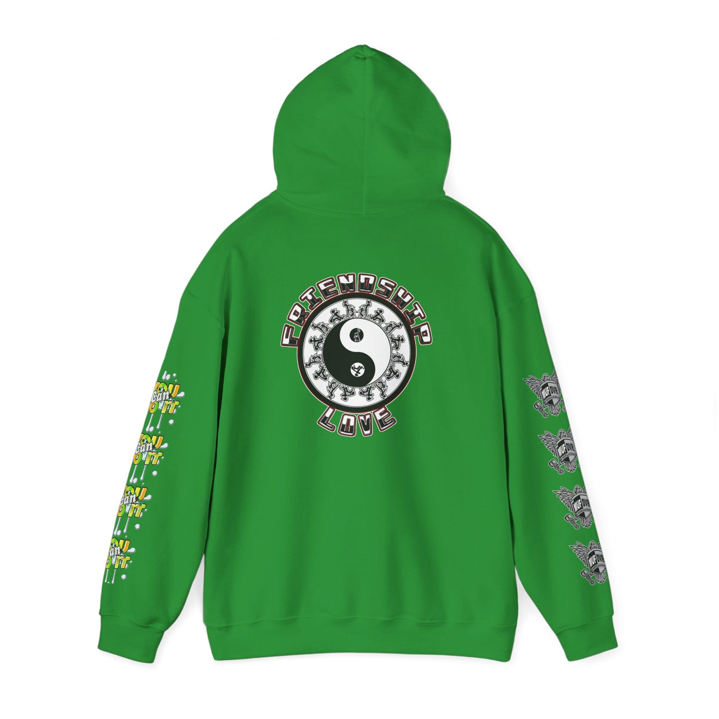 Adult Humor Unisex Hoodie with Motivational Messages 'You can do it', 'MUF DVR', 'Love and friendship'