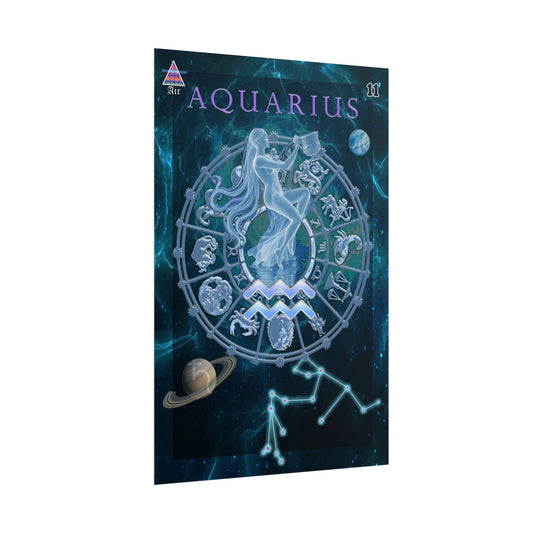 Aquarius Zodiac Poster