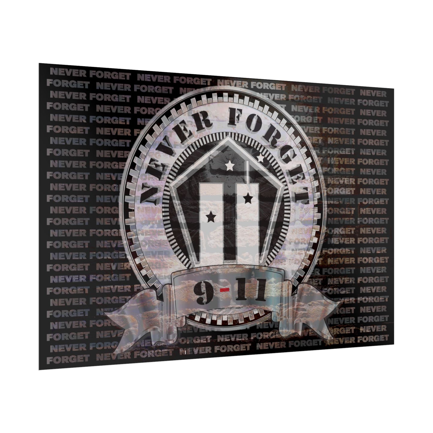 9/11 Memorial Rolled Posters, Never Forget Tribute Wall Art, Remembrance Decor, Patriot Day Gift, USA History Poster