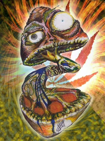 Psychedelic mushroom Poster
